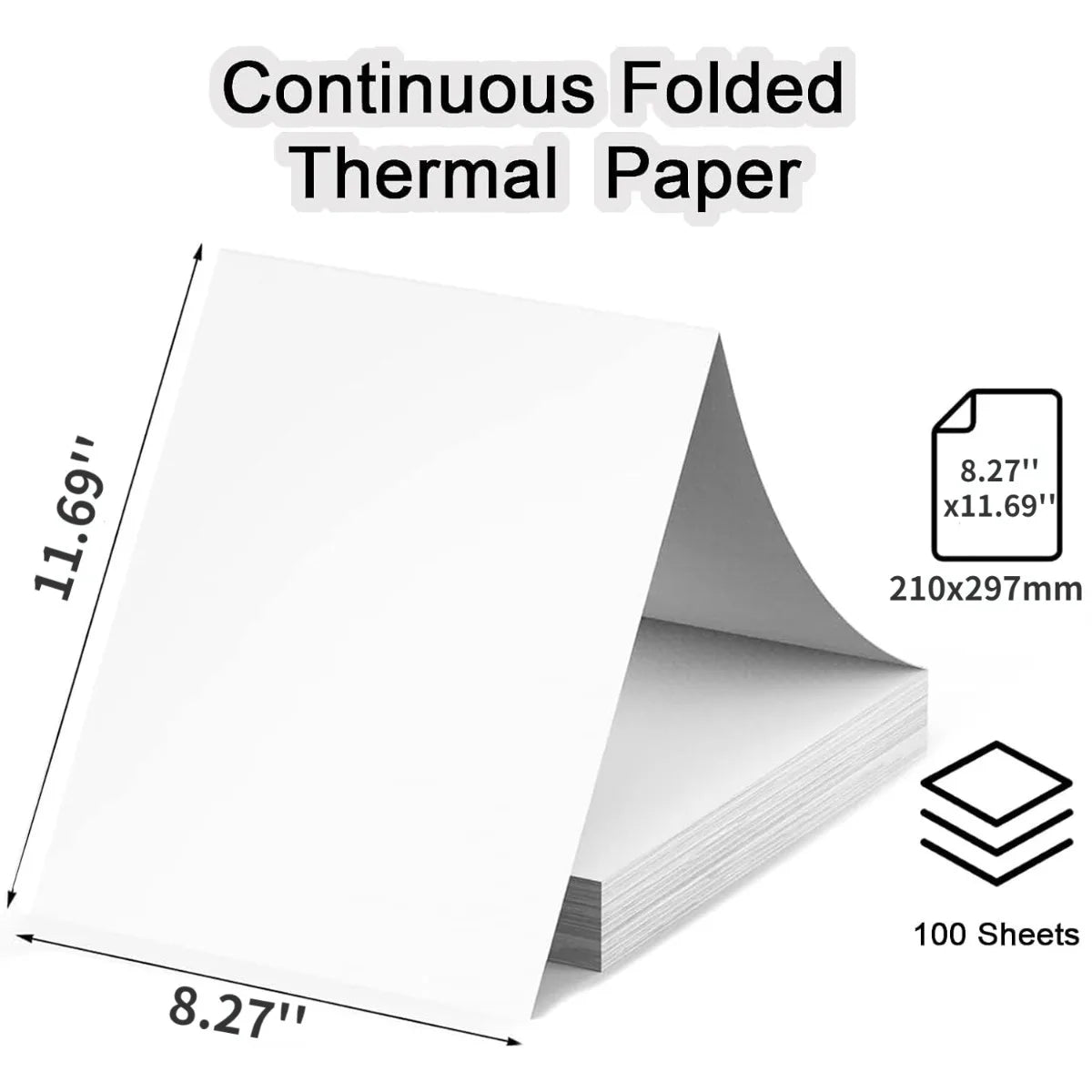 A4 Thermal Printer Paper - 100 Pieces