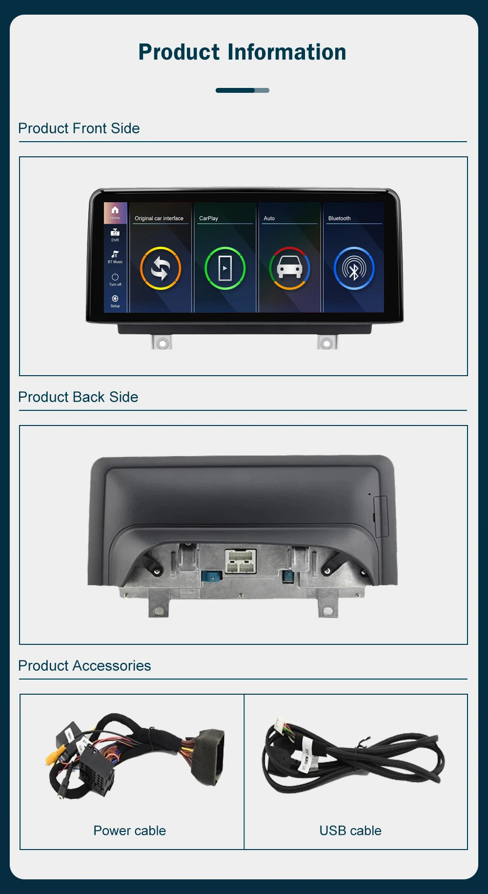 Bezdrátový displej CarPlay pro BMW řady 1–4