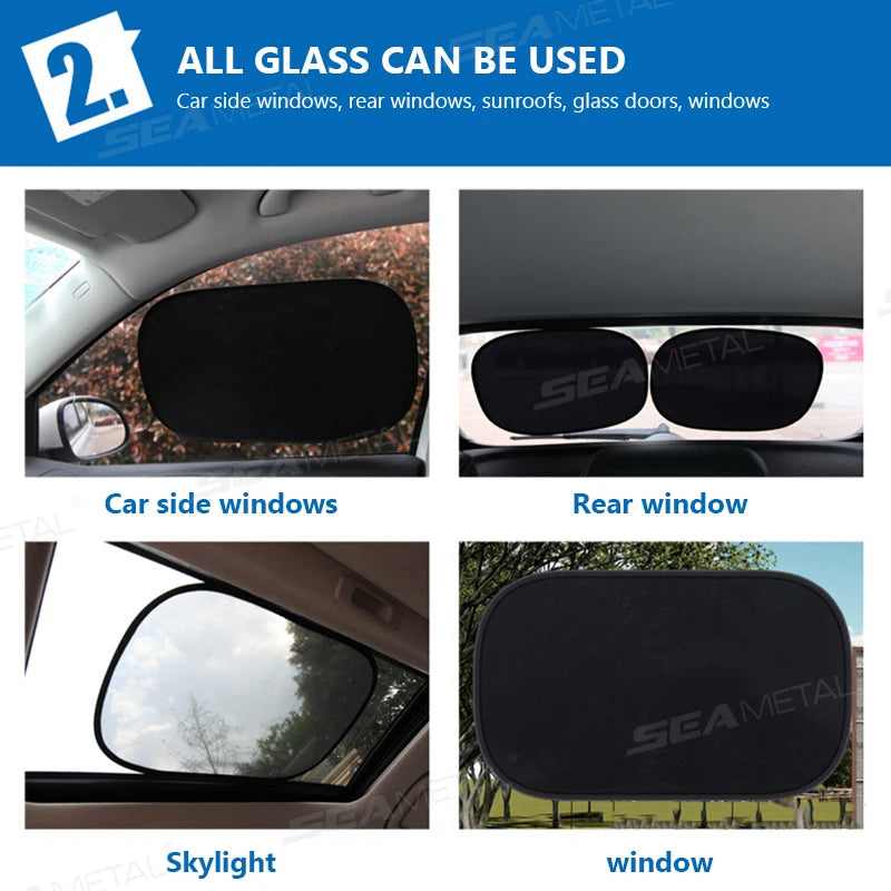 BLALION 2‑Pack Car Window Sunshade Mesh Protector