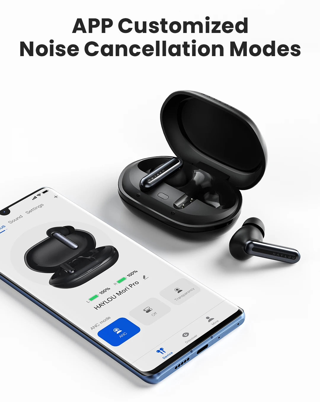 HAYLOU Mori Pro Bluetooth 5.4 Earbuds with ANC