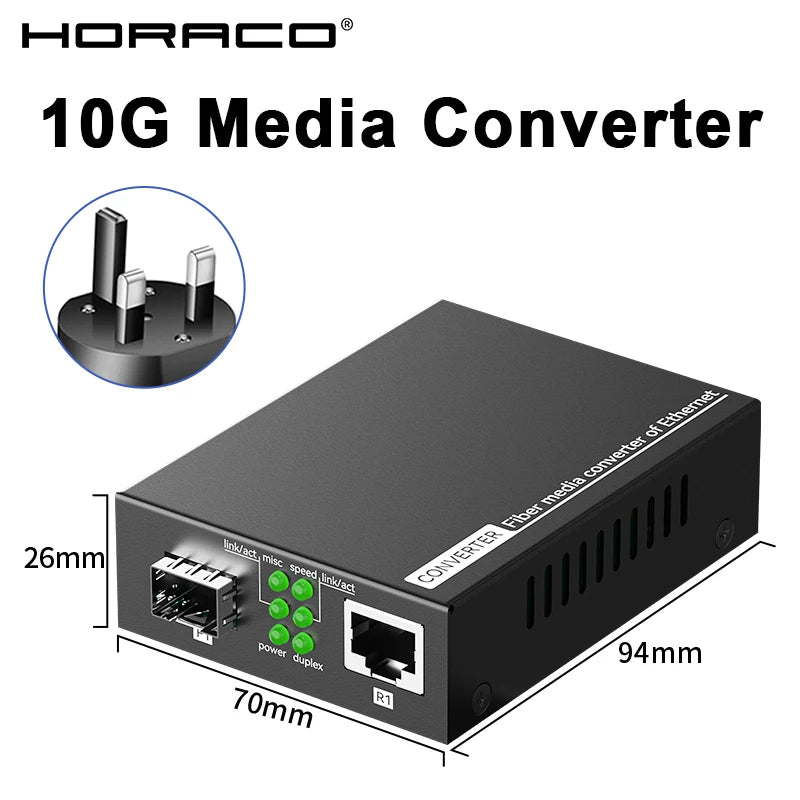10G SFP+ na RJ45 Ethernet medijski pretvarač