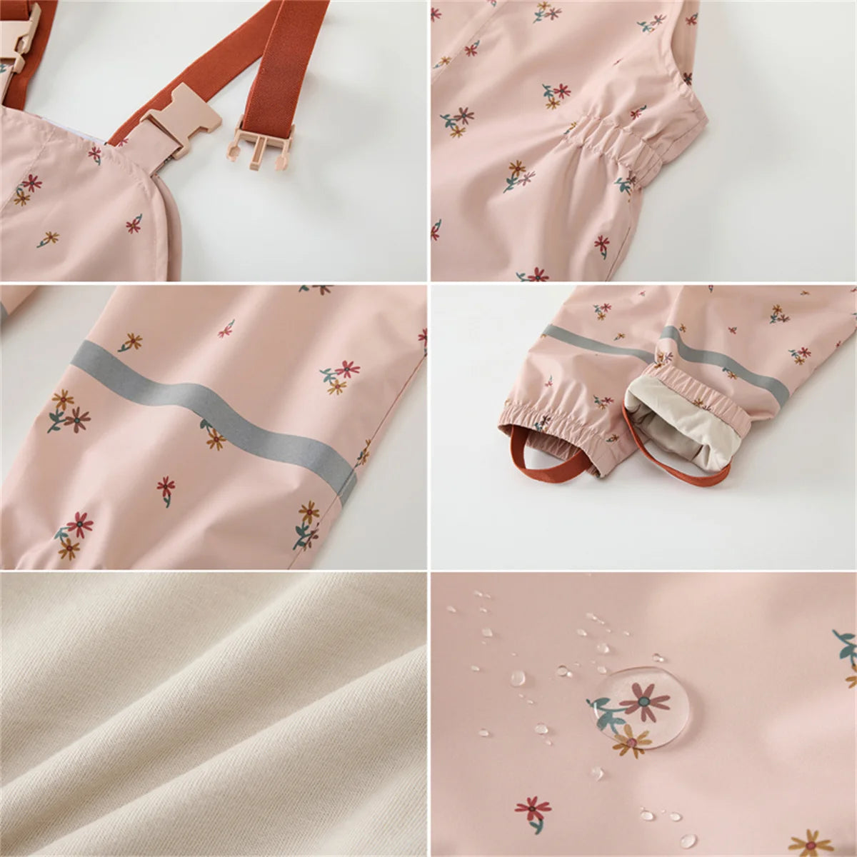 HONEYKING Children Waterproof Rain Pants Baby Jumpsuits Boys Girls Overalls Pants Fashion Kids Overalls