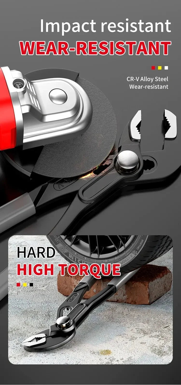 Quick-Adjust Water Pump Pliers - Size Options