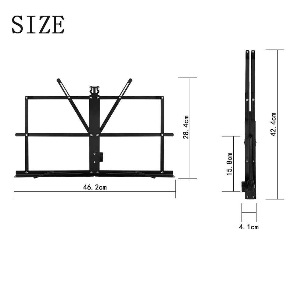 Folding Desktop Music Stand with Carry Bag