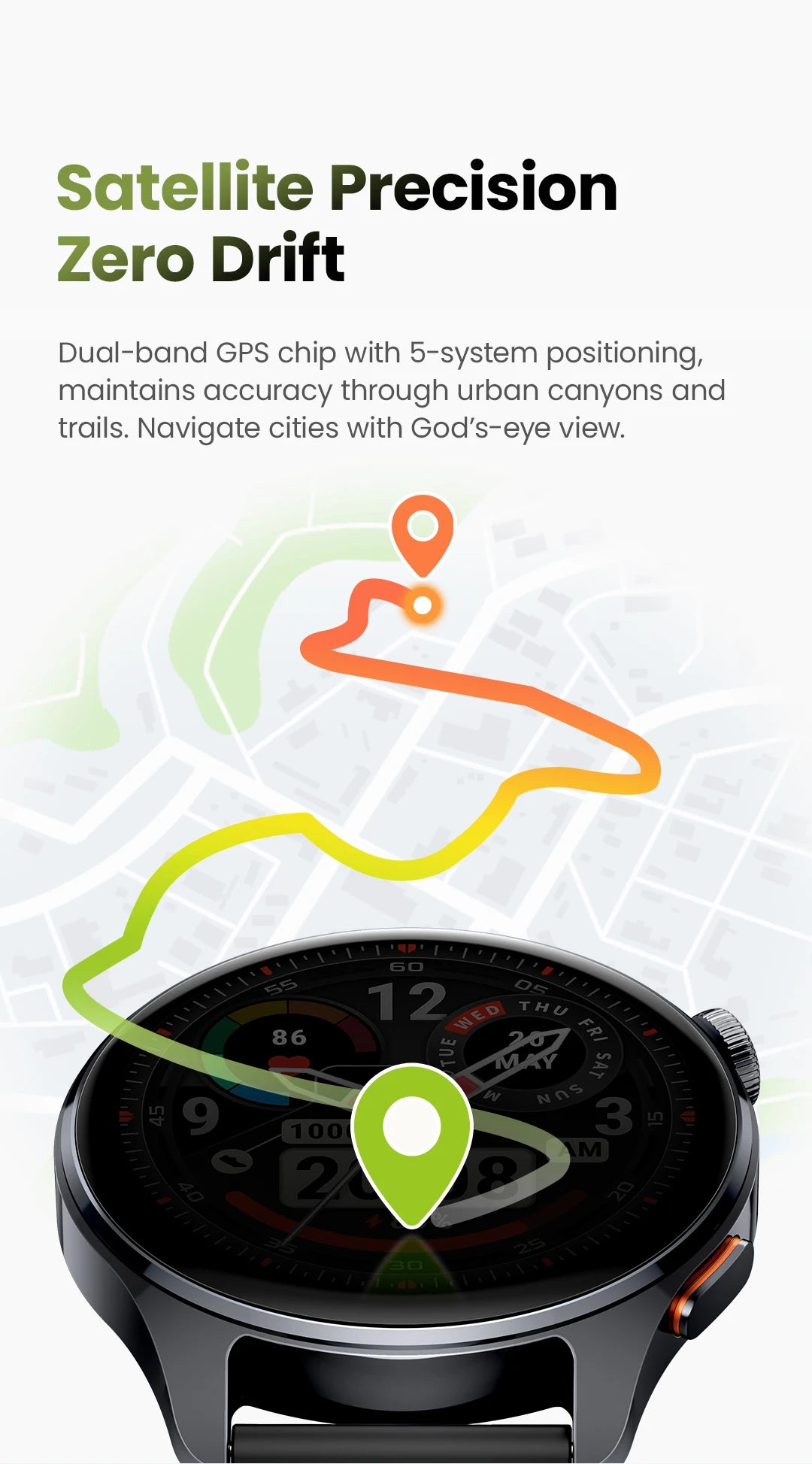 HAYLOU Watch 4S ceas GPS cu afișaj AMOLED de 1,43 inch