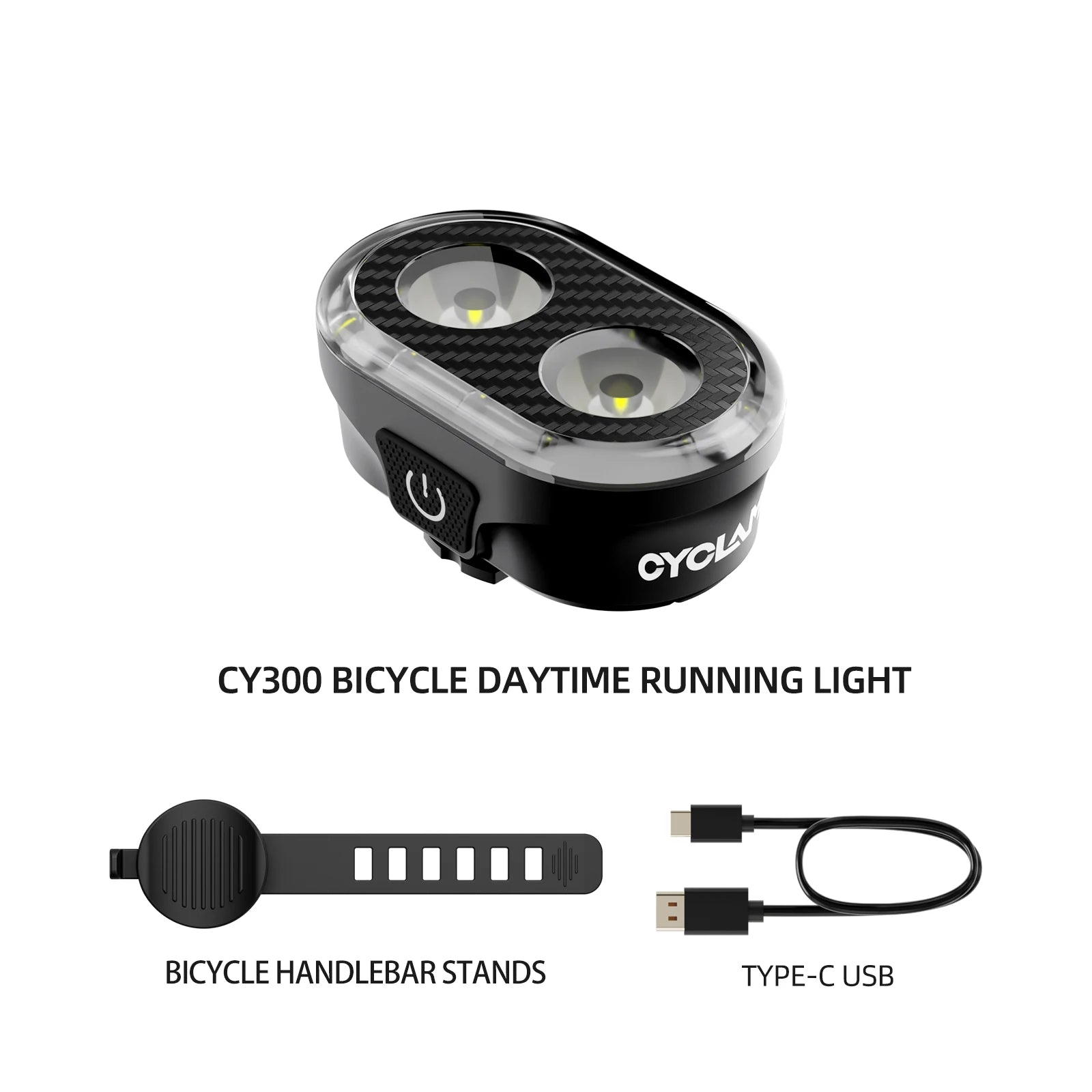 CYCLAMI CY300T Bicycle Smart Brake Sensing Front Rear Light Waterproof MTB Road Bike Lights Cycling Accessories