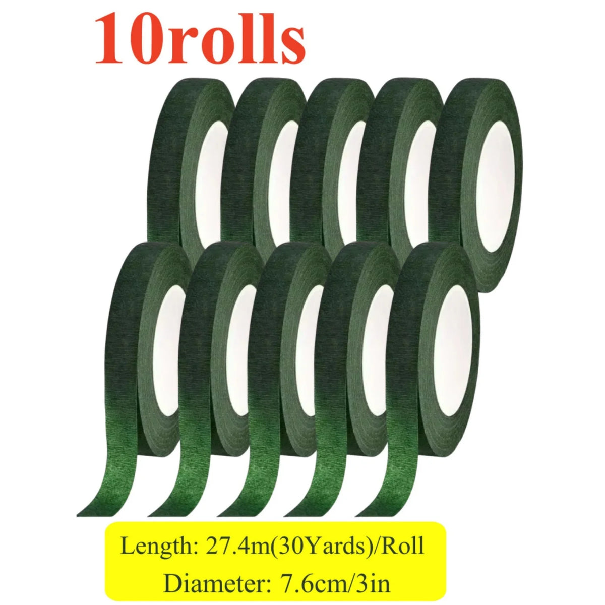 12 mm blomsterstilk indpaknings-tape – rullevalg