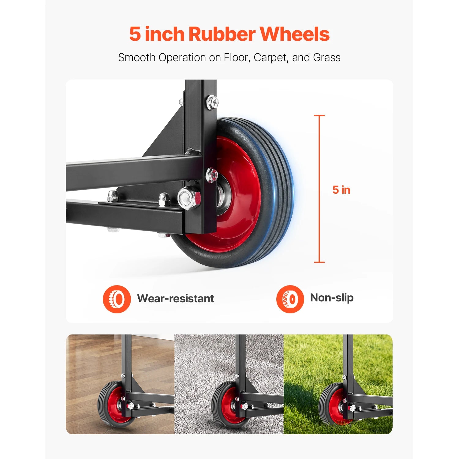 SucceBuy 100LBS Folding Chair Rack Cart Multi-Function Metal Chair Storage Dolly with Wheels Chair Holder for Hanging 10 Chairs
