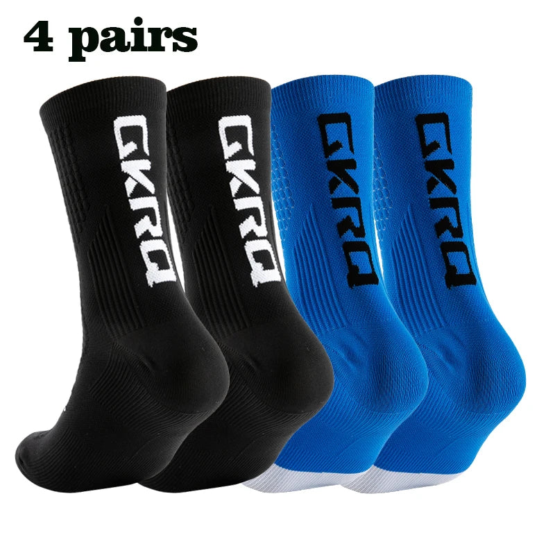 Meias de ciclismo GKRQ, conjunto de 4 pares, tamanhos M ou L