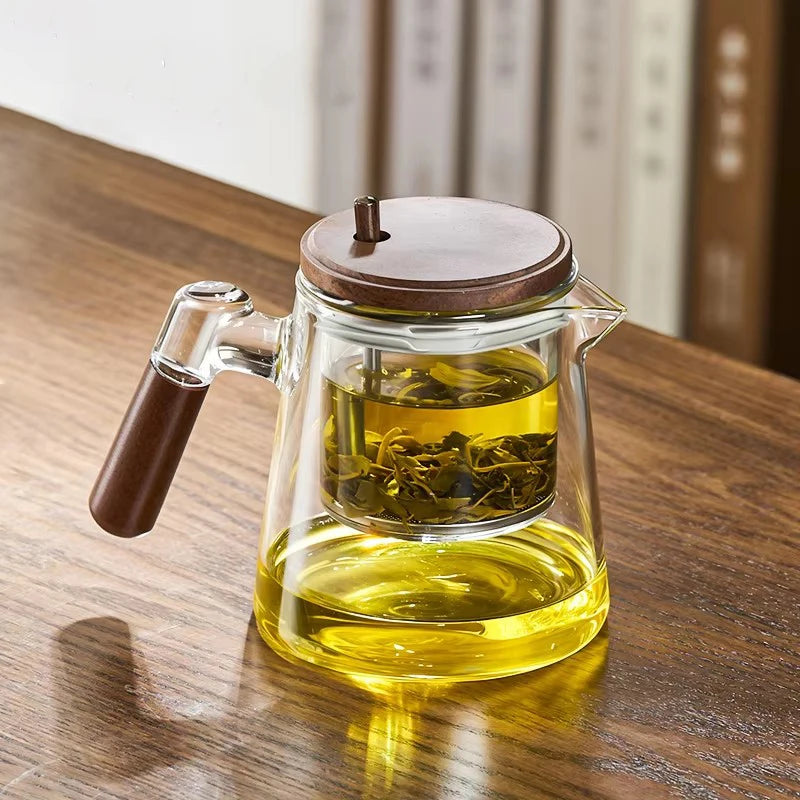 Tea Ceremony Culture Large Capacity Dividing Teacup Removable Glass Inner Tank Home Tea Water Separation Filter Teacup