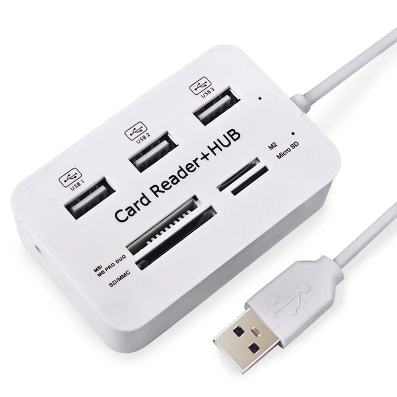 USB 2.0 Hub with Three Ports and Card Reader
