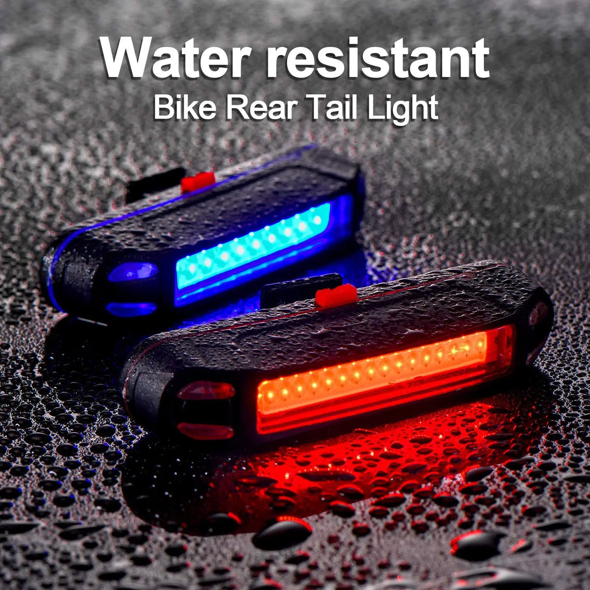 Faro trasero de bicicleta recargable con COB