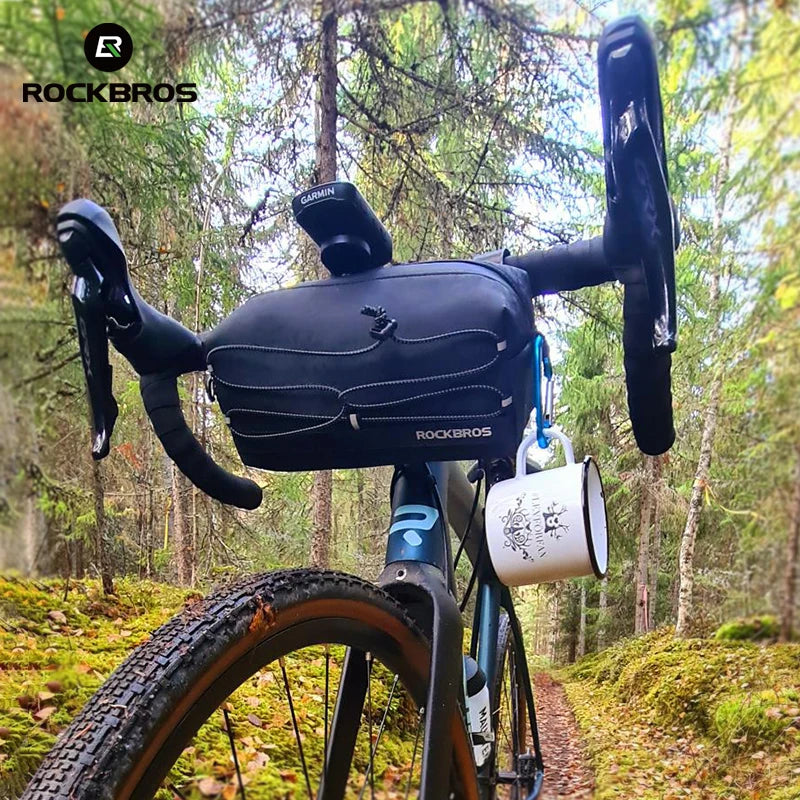 Přední brašna na řídítka kola s objemem 2 l, s popruhem a reflexním designem