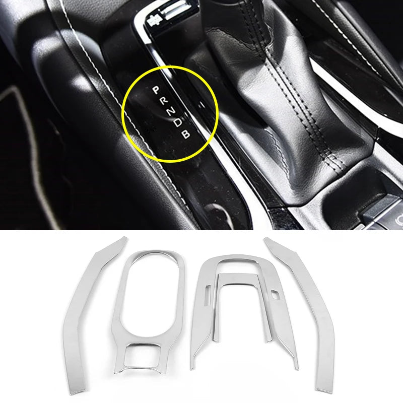 Para Toyota Corolla E210 2019 2020 2021 2022 2023 2024 2025 híbrido, cubiertas de moldura del panel de cambio de palanca central de coche inoxidable