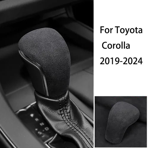 Pre Toyota Corolla 2019-2024 Auto interiérové doplnky semišové kožené gombík reverz Cover páčka radiacej polohy, ovládanie, lišta, horná výstelka