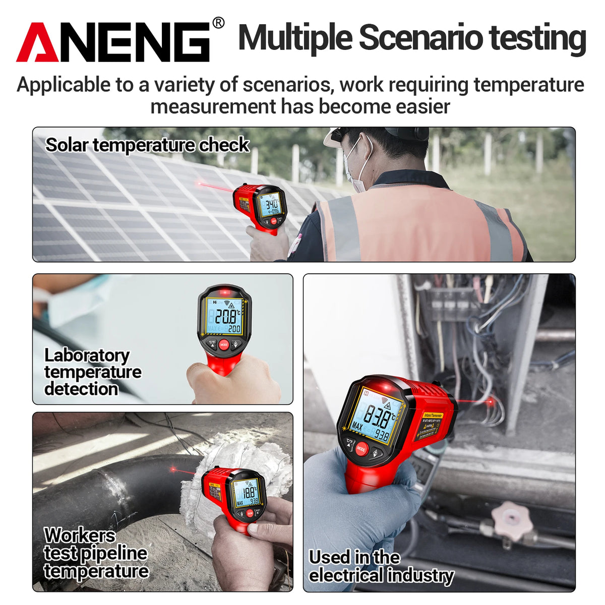 Misuratore digitale di temperatura e umidità ANENG TH202/TH201