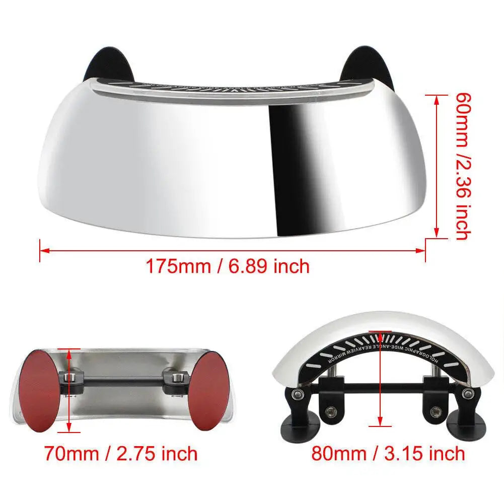 Motorcycle front gear wind wide-angle rearview mirror large field of view blind spot 180 degree reflective reversing mirror