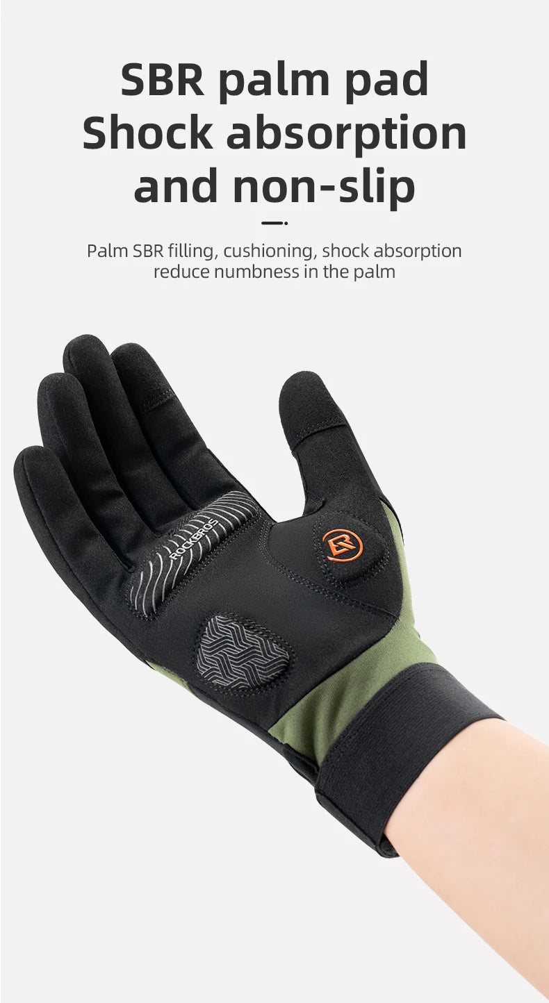 Full Finger Cycling Gloves Touchscreen Windproof Spring Autumn