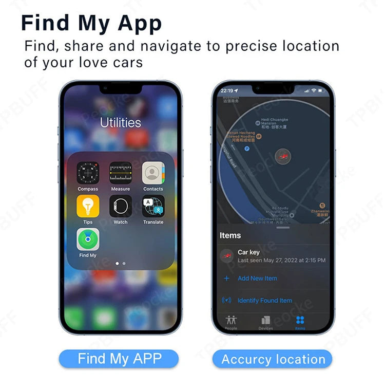 Google Find My Car OBD pour iPhone, Android et IOS, compatible avec tous les localisateurs OBD de voiture, traceur, anti-perte, app gratuite, Fin