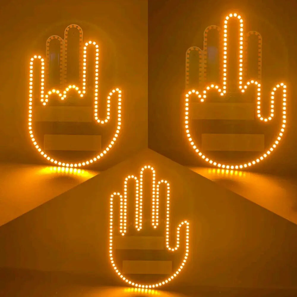 LED Gesture Light with Remote for Car Interior Window Sign