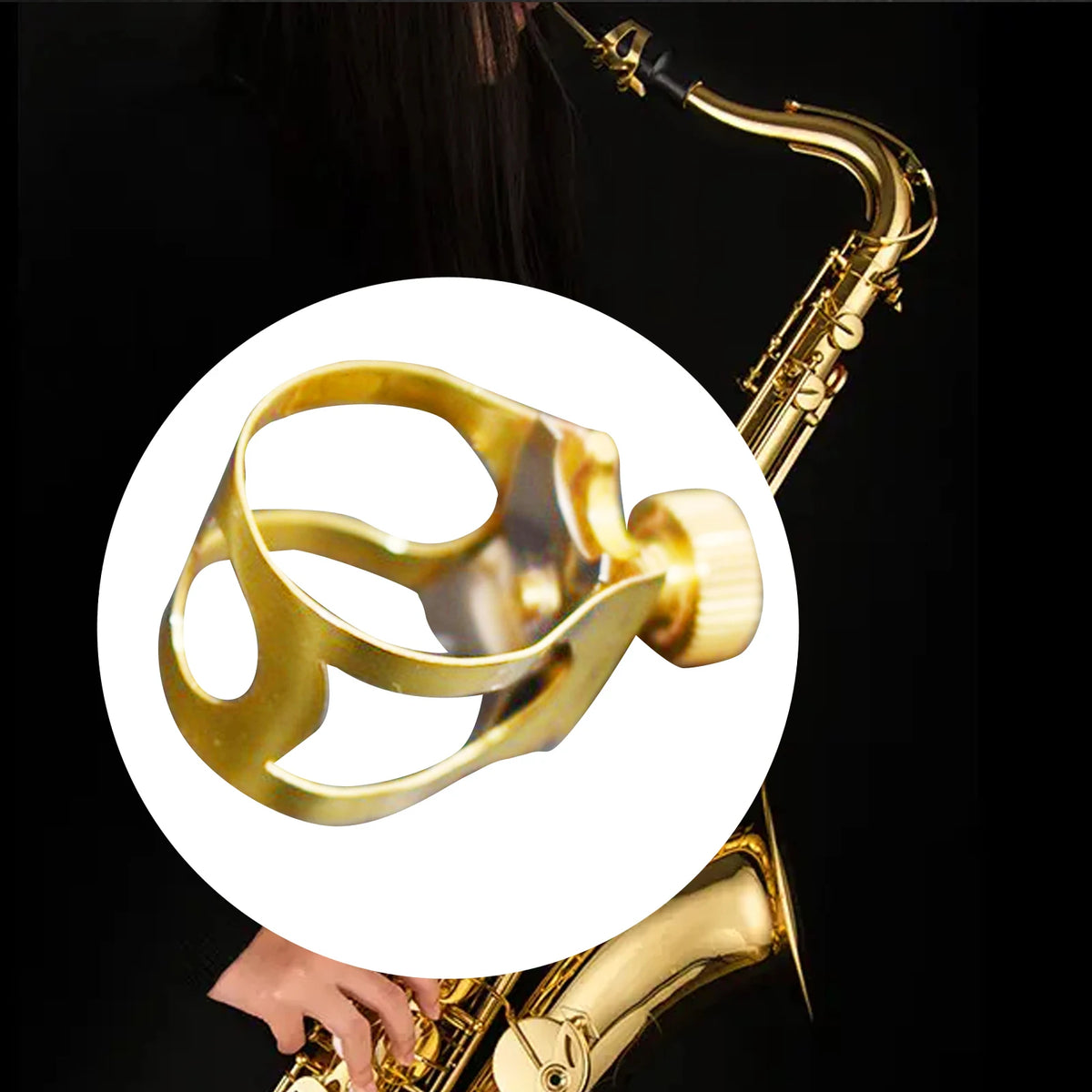 Metal Saxophone Mouthpiece Ligature for Alto and Tenor