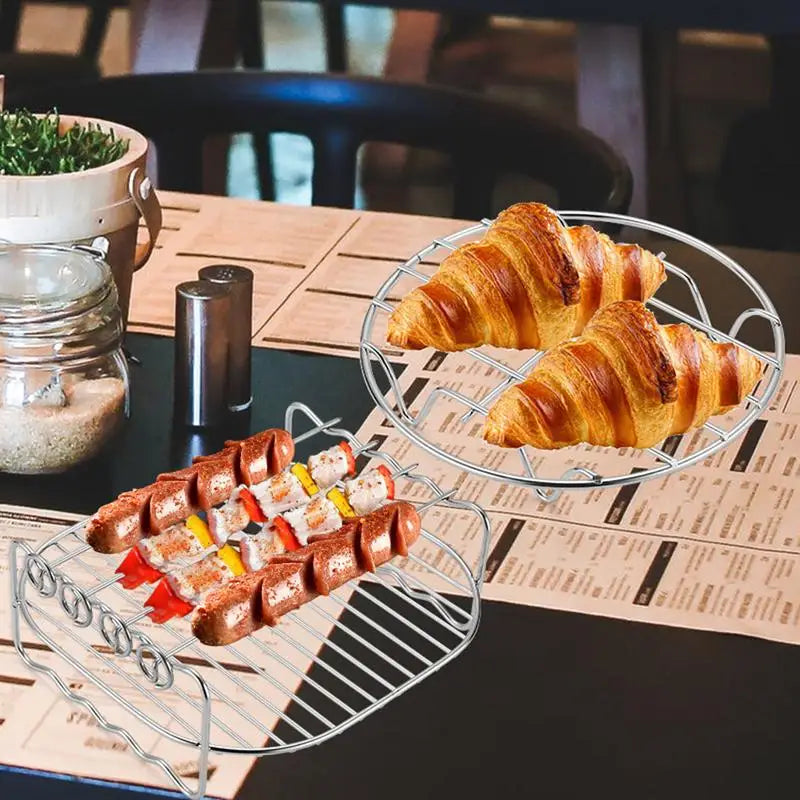Round Stainless Steel Rack for Air Fryer, Oven and Pot