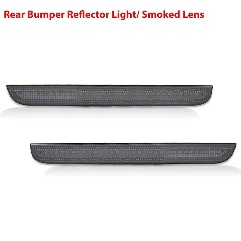 2-Piece LED Rear Bumper Reflector Lights, Smoked or Red Lens