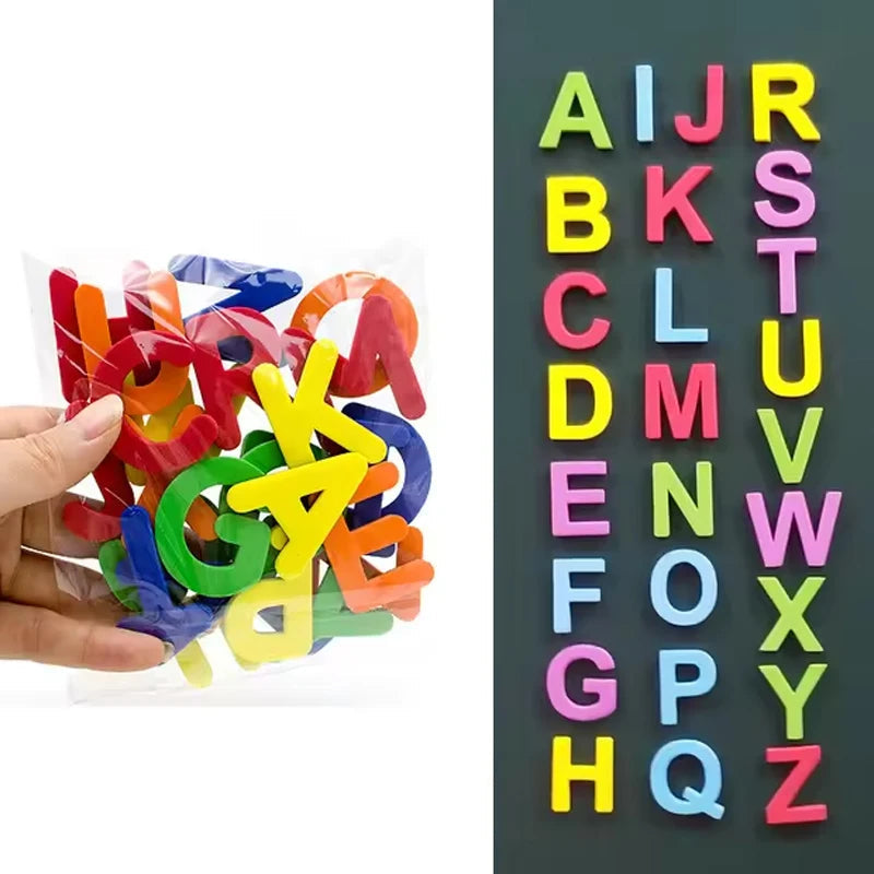 ABC Magnetic English Letter Magnetic Stickers Refrigerator Stickers Educational Children's Toys Christmas Gift
