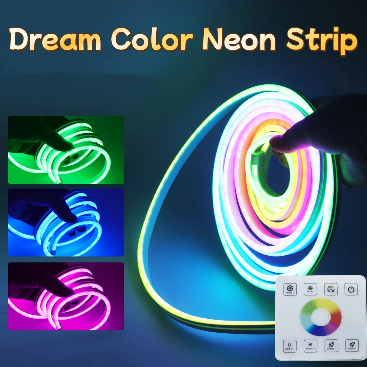 RGBIC Neon Light Rope, 12 V or 24 V Sets