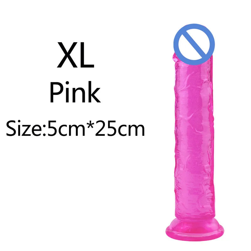 Non-Electric TPE Adult Toy with Suction Base – Size Options