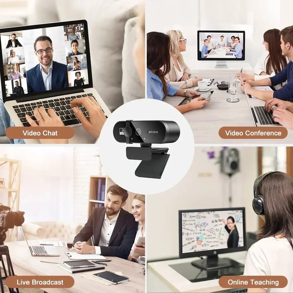 1080P Mini Webcam with Microphone Auto Focus USB 30fps
