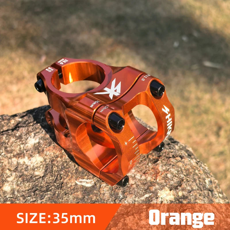 SHIKRA New Mountain Bike Power Stem 35mm Length 0 Degrees Road Bike Stem 31.8mm for 31.8mm Bicycle Handlebar Mtb Stem