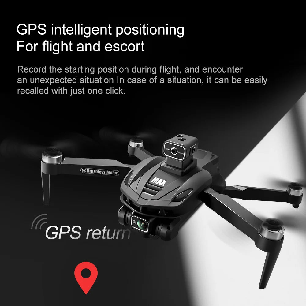 Dronă GPS 5G WiFi FPV cu ecran LCD HD, două camere, evitare obstacole, fără perii, pliabilă