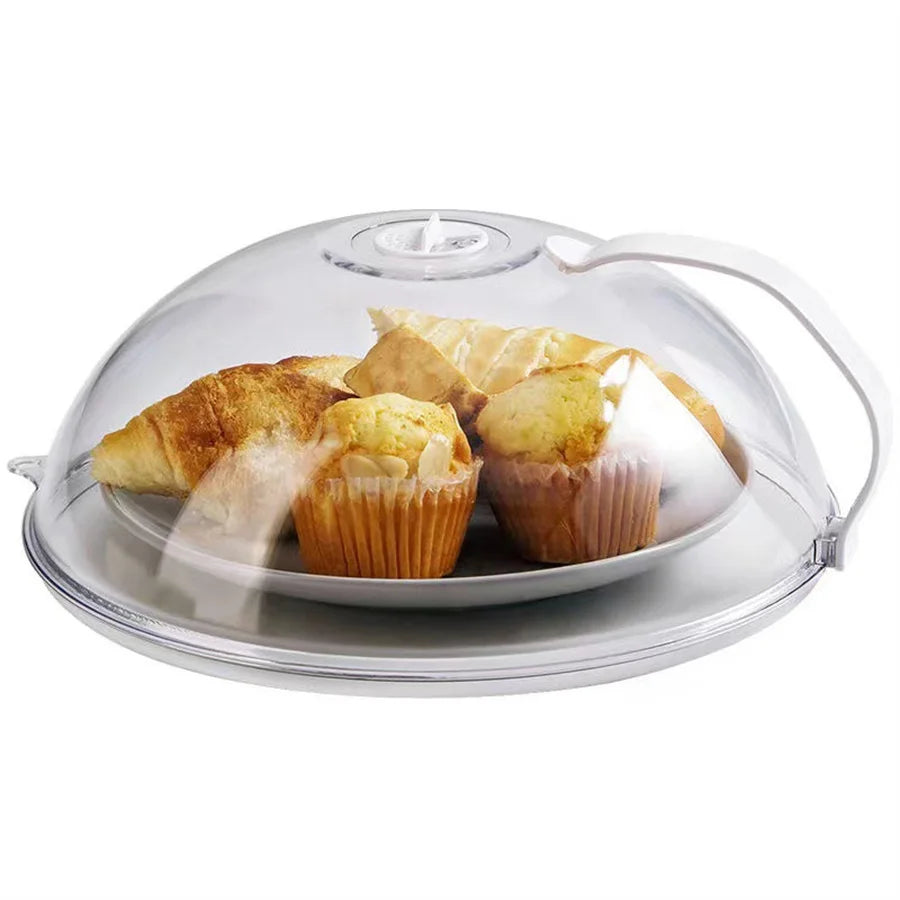 Cloche de protection transparente pour micro-ondes avec poignées