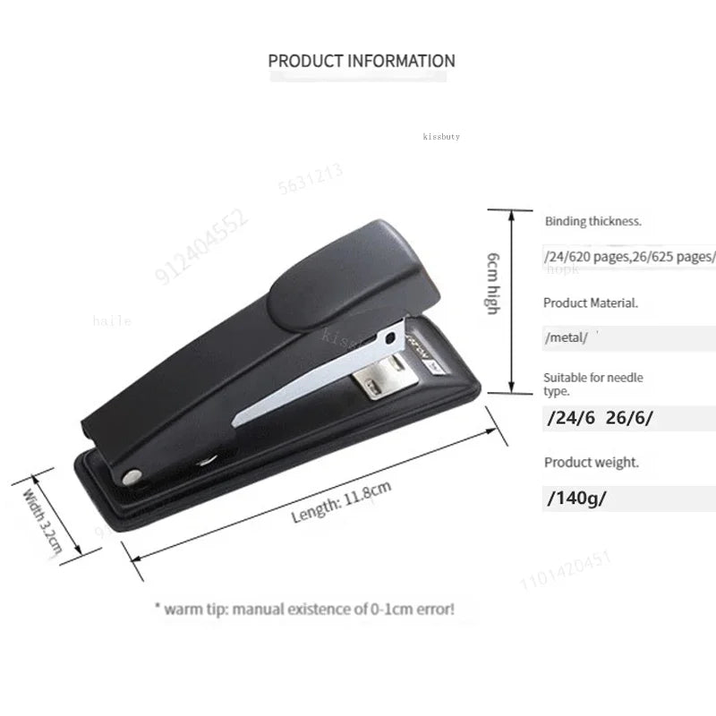 Manual Desktop Stapler for 24/6 and 26/6 Staples
