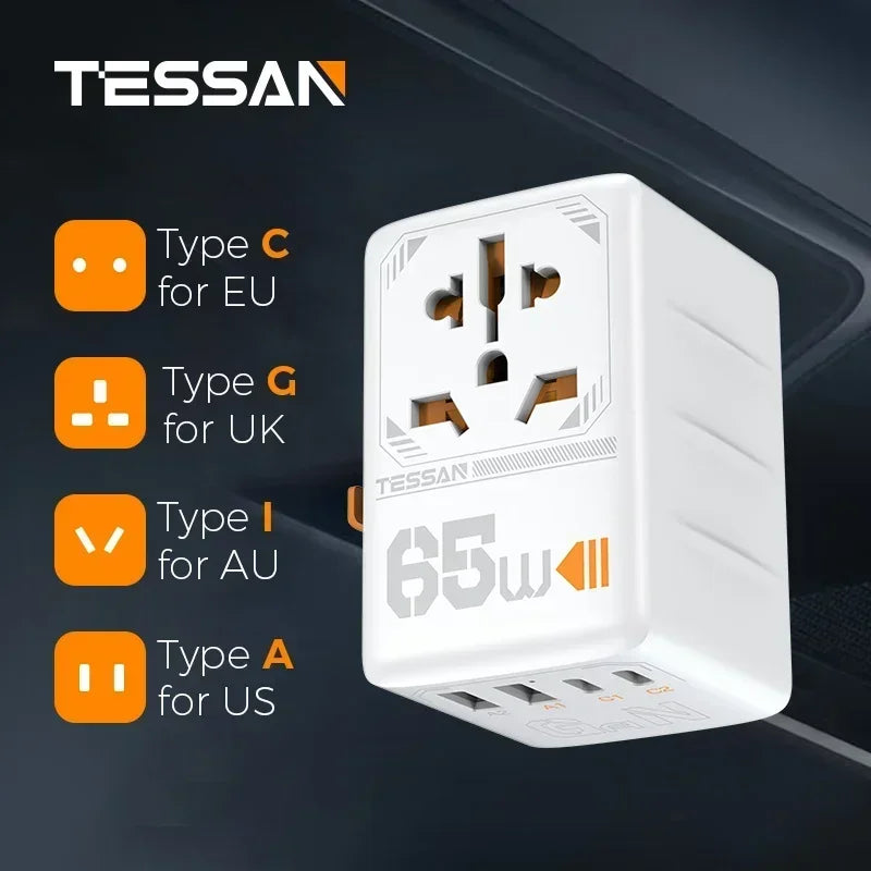 Universal Travel Adapter - USB Power Options