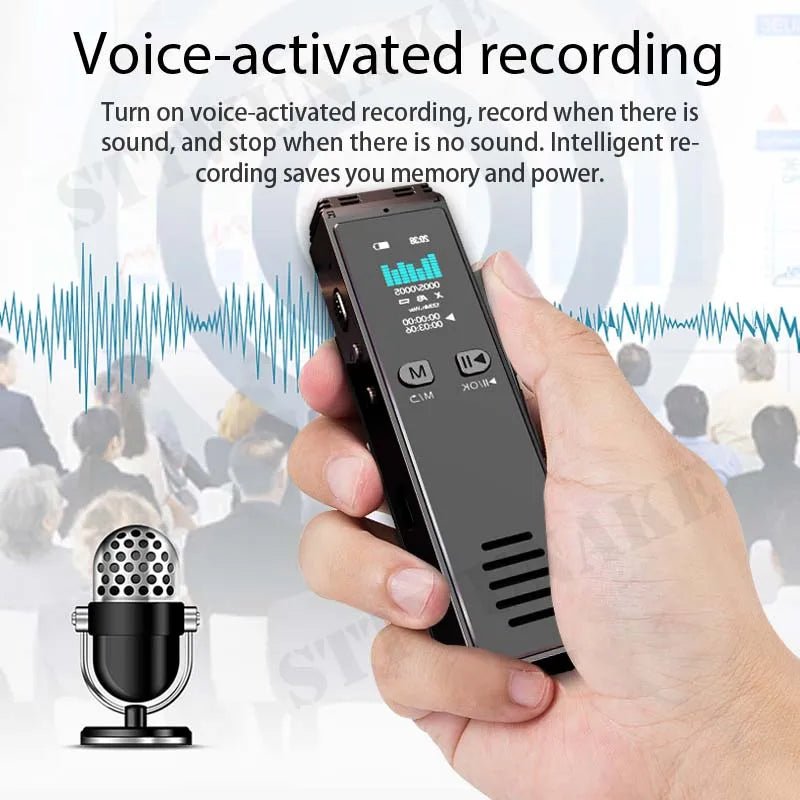 Voice Activated Recorder Bluetooth Digital Professional Sound Recording Device Audio Listening Dictaphone STTWUNAKE