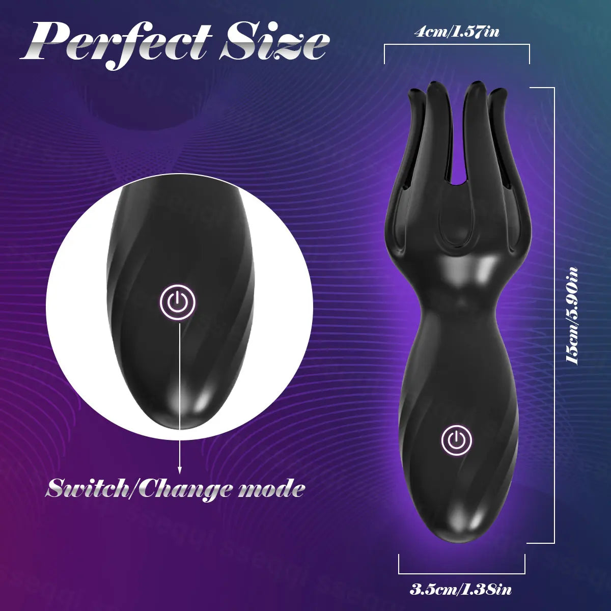 Glans Trainer for Men Powerful Vibrating Penis G Spot Masturbator Soft Fingertip Prolong Endurance Massage Vibrator Erotic Toys