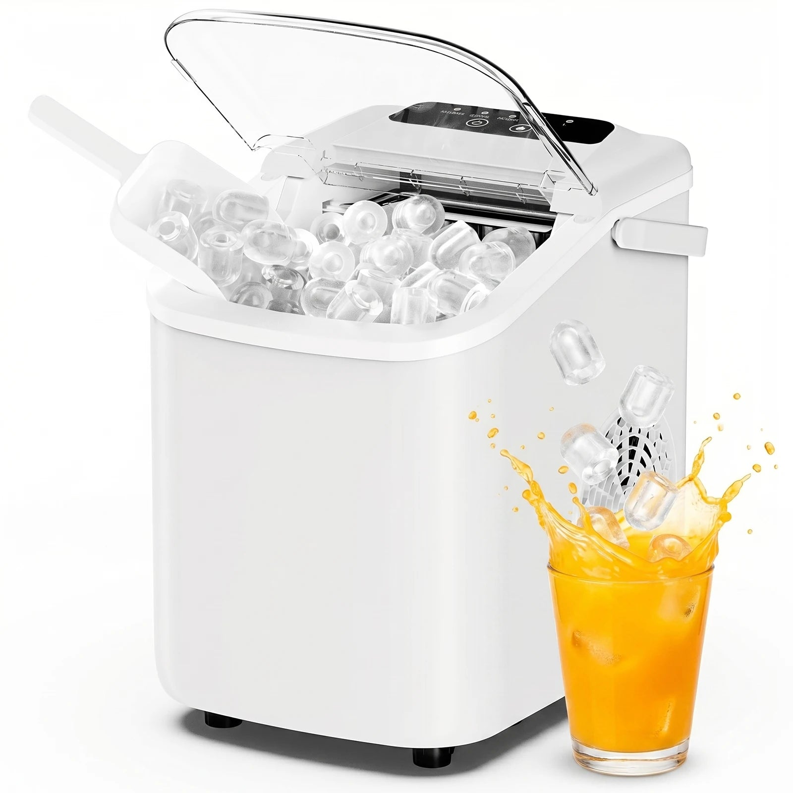Portable Countertop Ice Maker – 9 Cubes in 6 Minutes, 26lb Daily