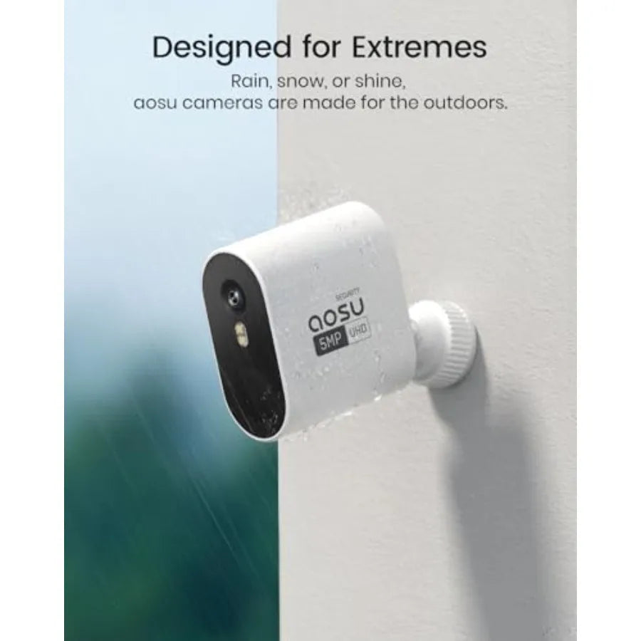 Outdoor Wireless Security Camera System with Solar Power and 3K/5MP