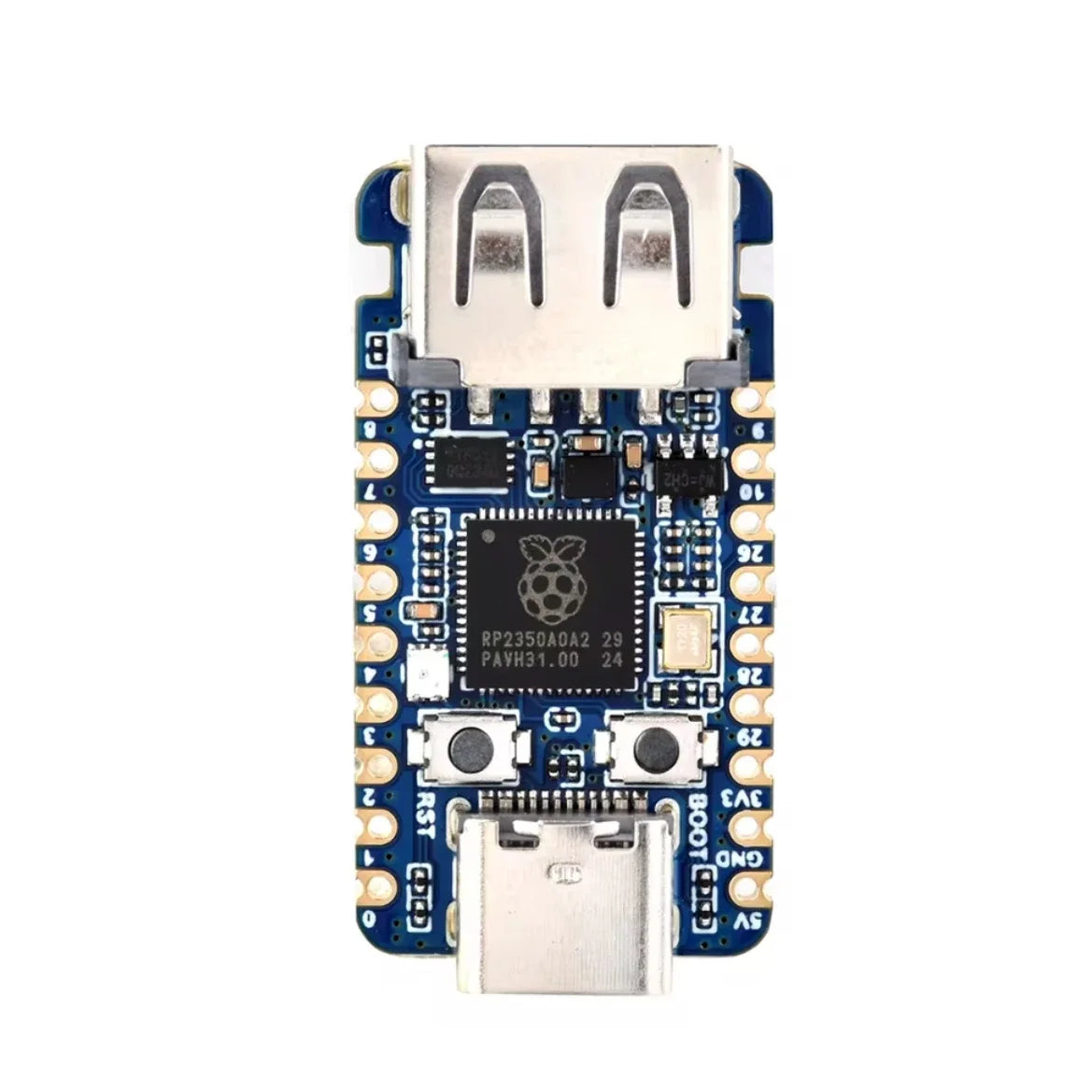 RP2350A Pico 2 Development Board with USB-A and One-Click DFU