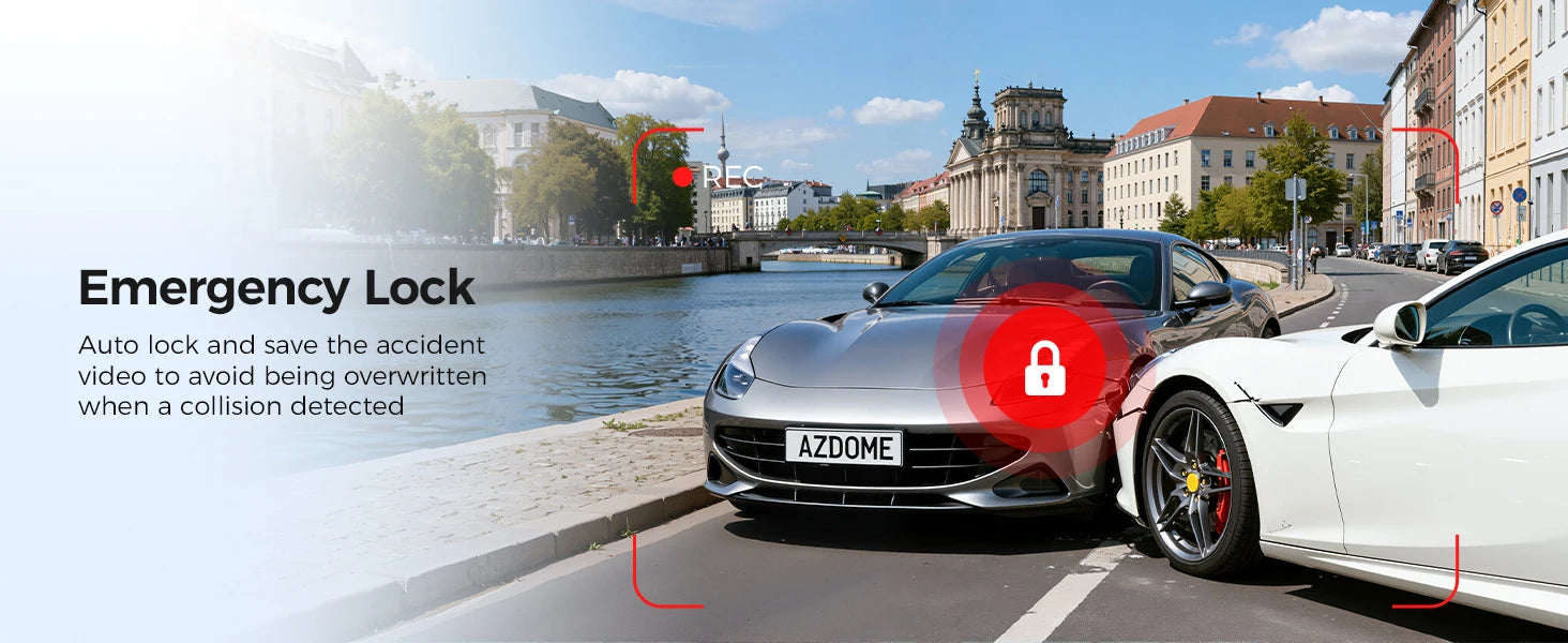 Dual Dash Cam Front and Rear 4K 2.5K GPS Wi-Fi