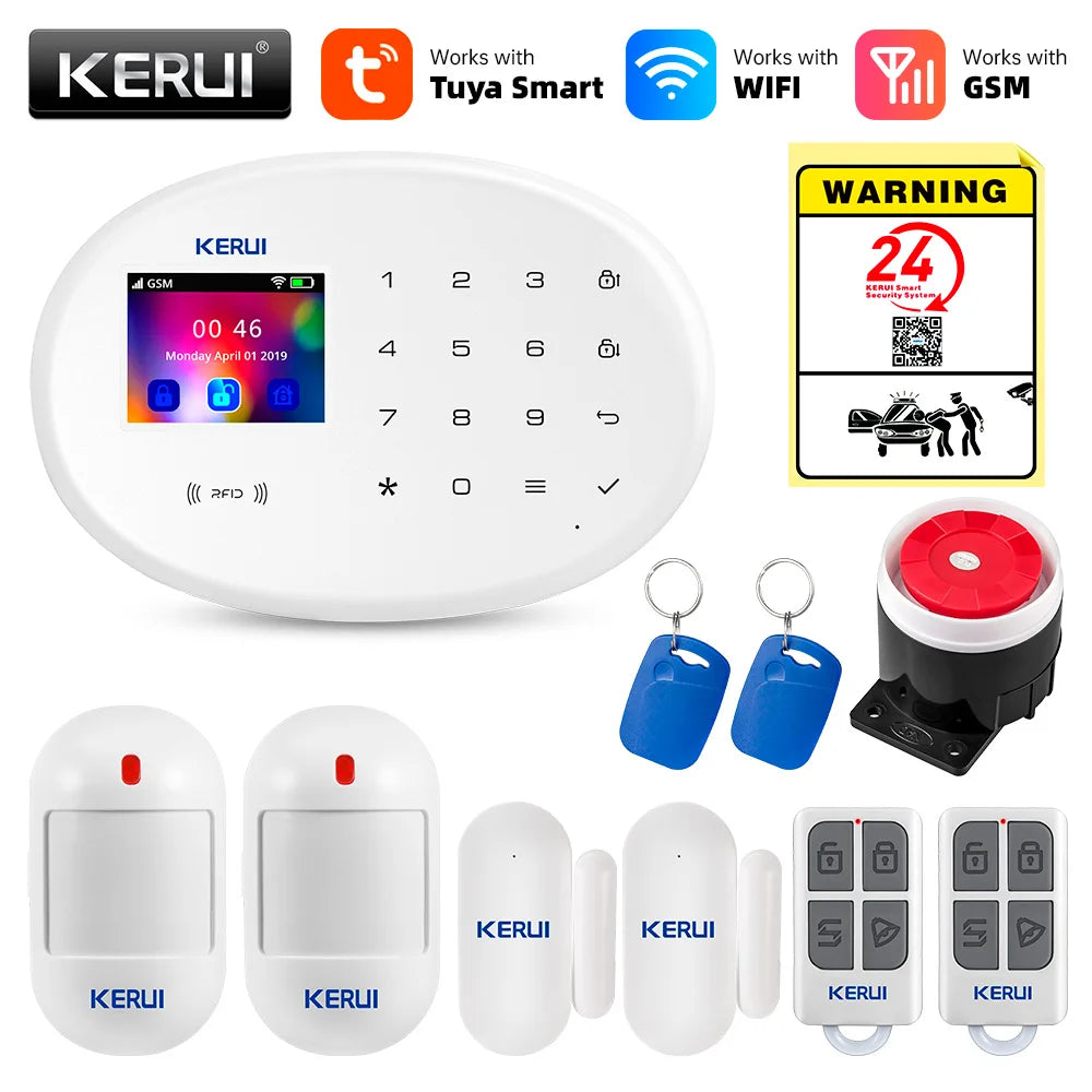 W181/W202 Tuya WiFi a 2G GSM Alarm System