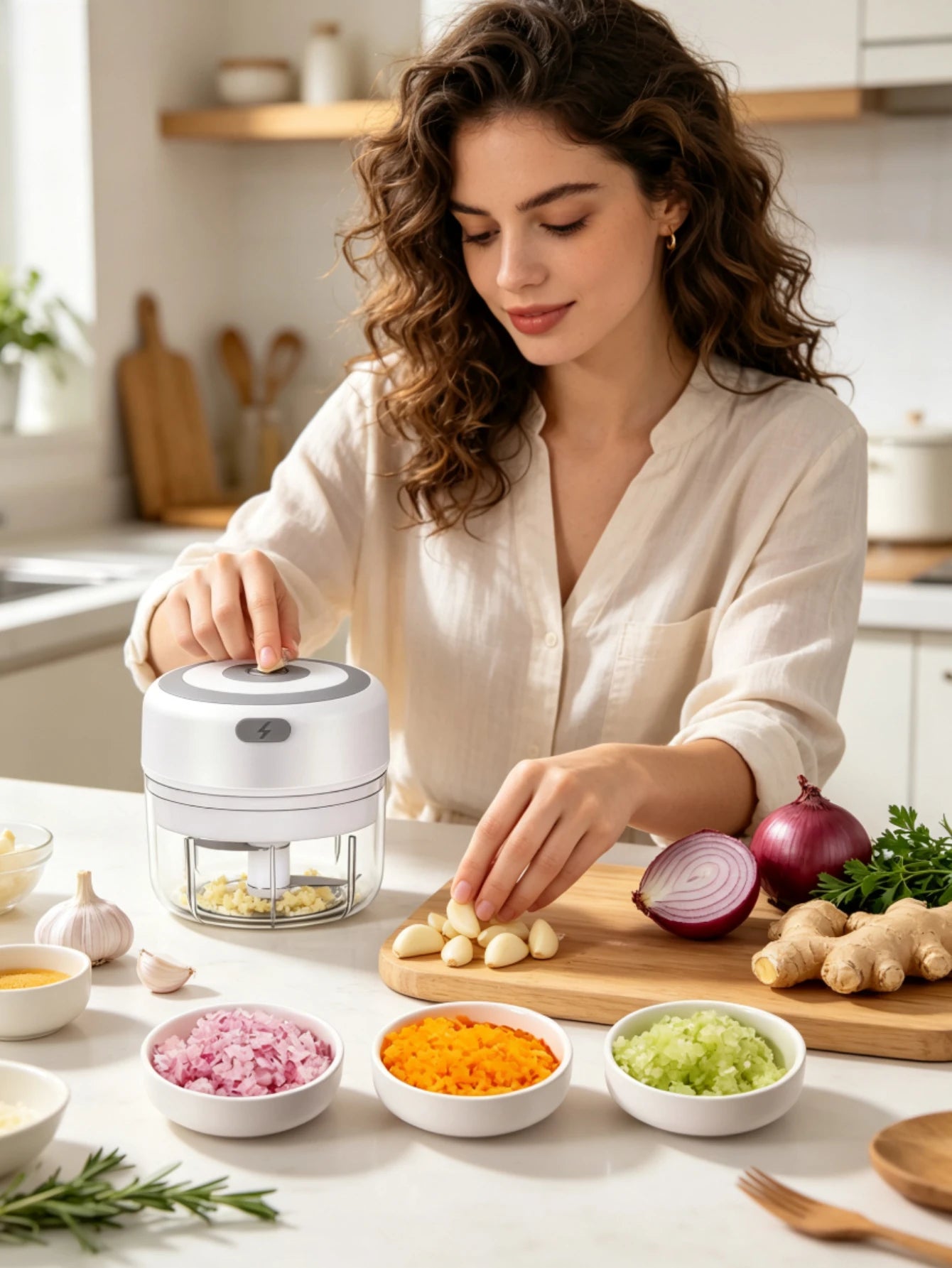 USB Rechargeable Mini Electric Food Chopper 100ml & 250ml