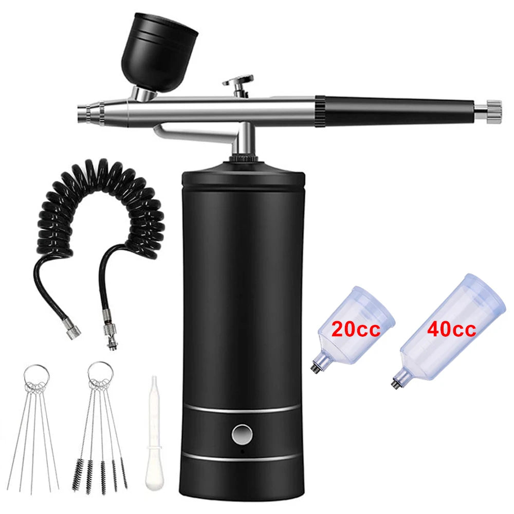 Airbrush Nails Art Painting Compressor Portable Air Brush Cake Paint Spray Gun Cordless Mini Airbrush For Nail Decoration Makeup