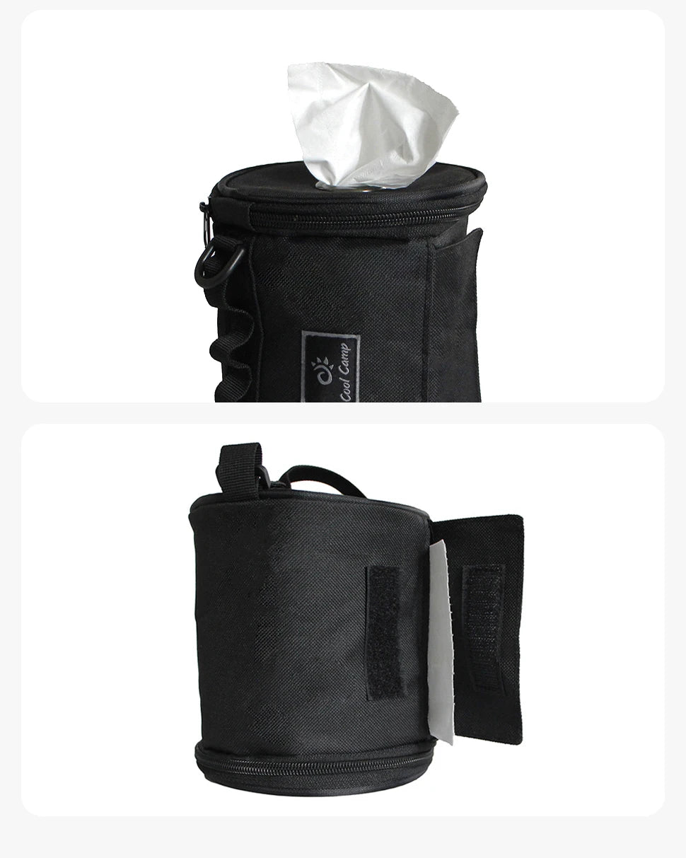 Outdoor Tissue Case with Hook for Travel Roll Paper Storage