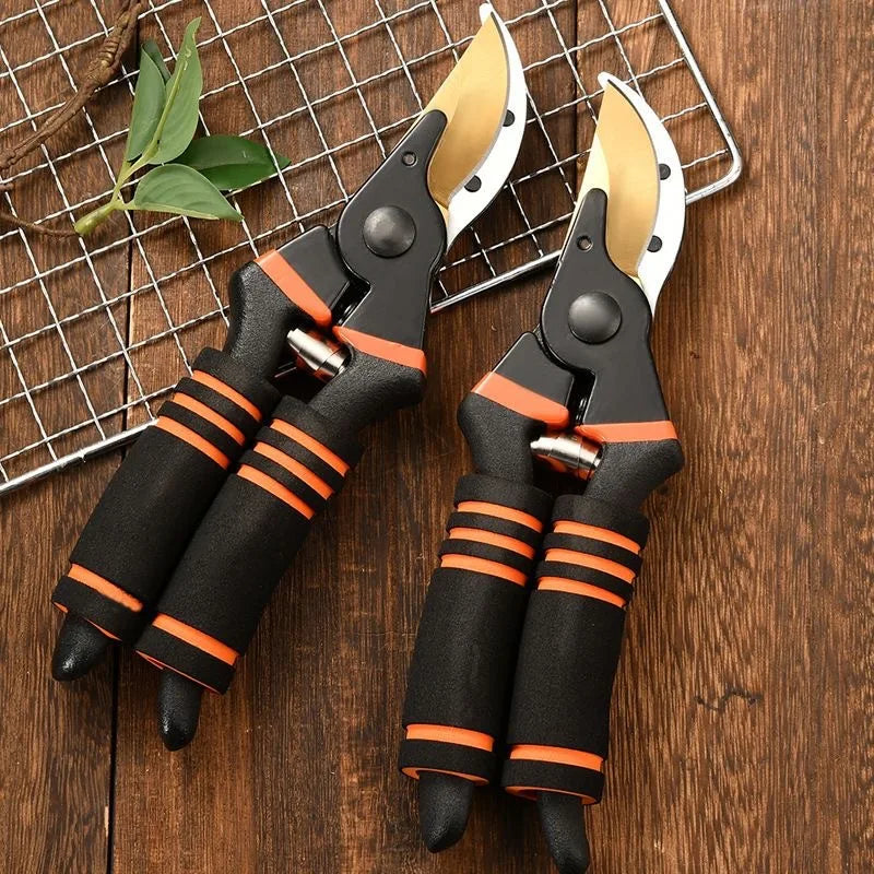 Steel Garden Pruning Shears with Cushioned Handles
