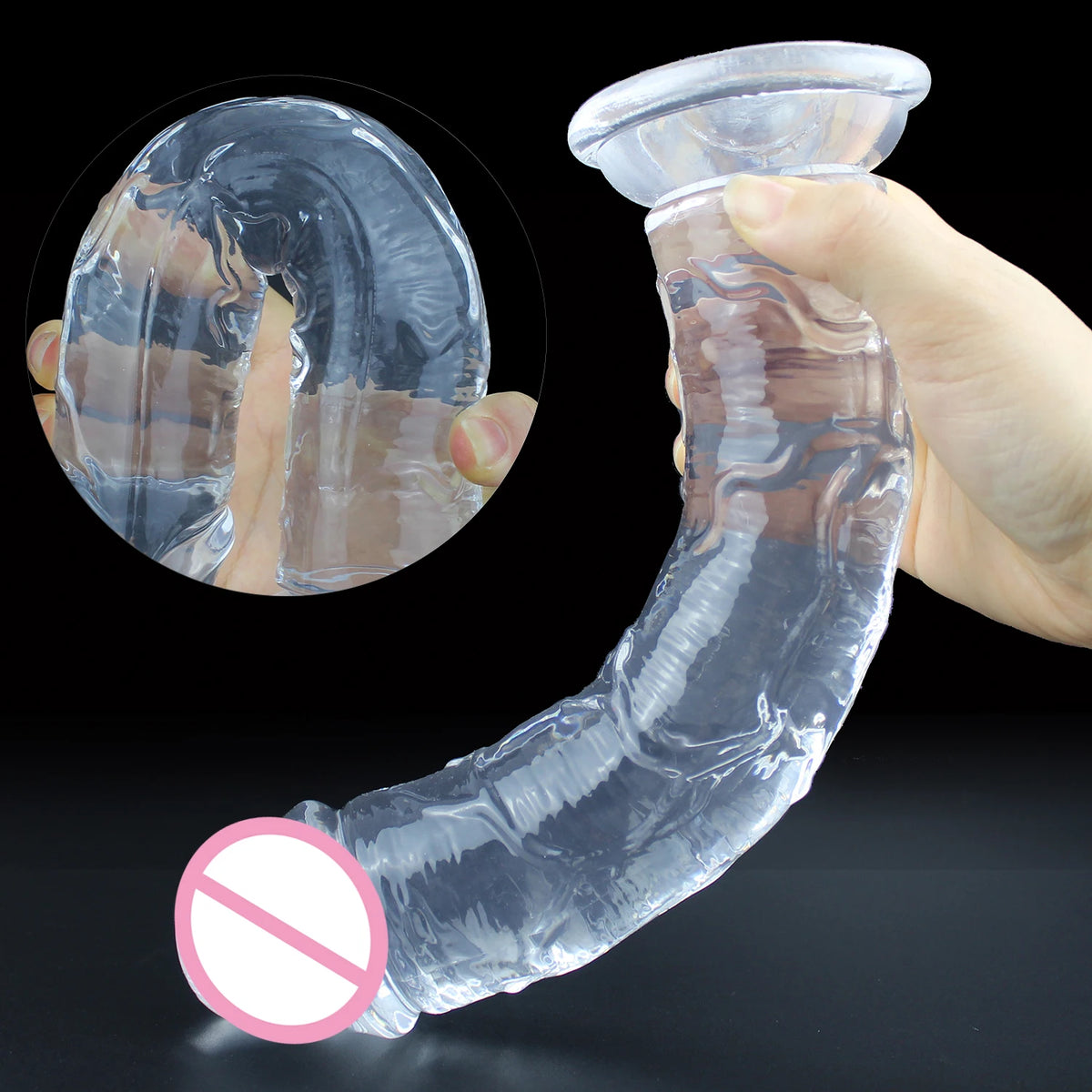 Non-Electric TPE Adult Toy with Suction Base – Size Options