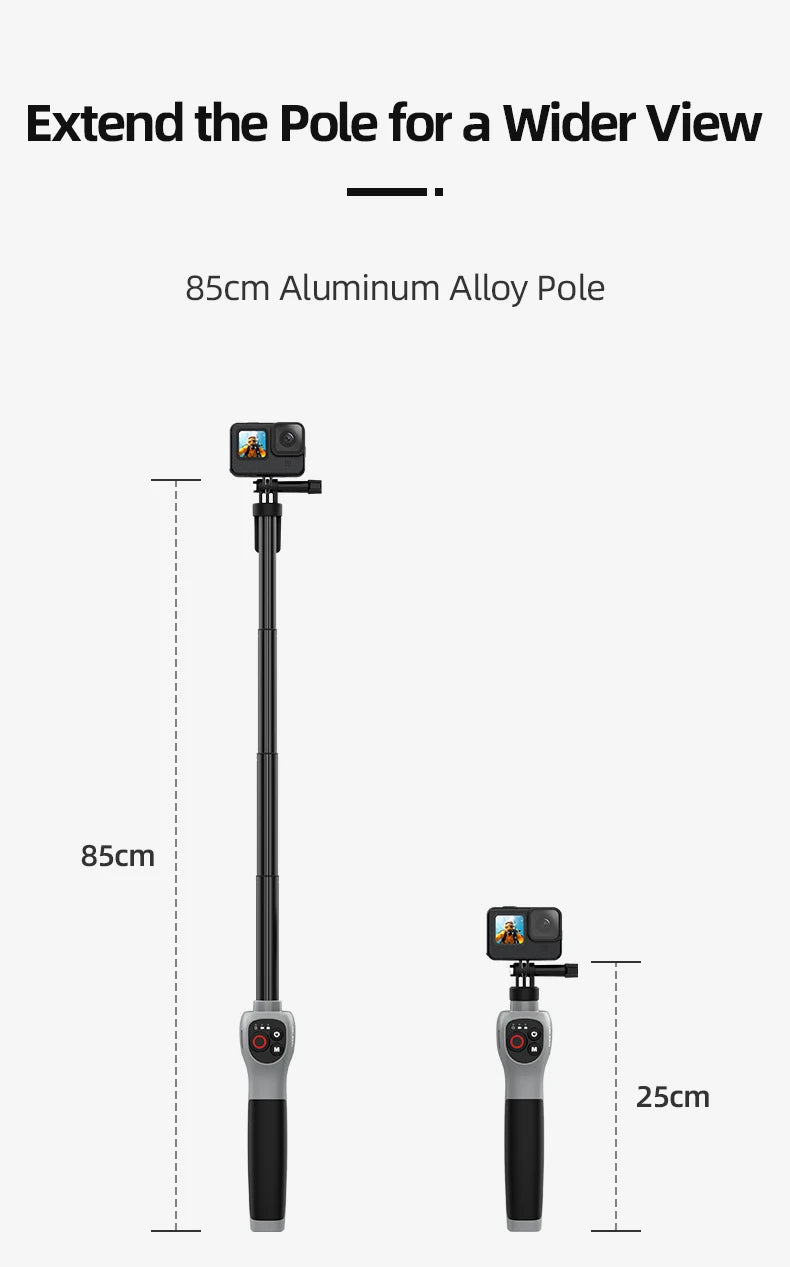 GoPro için Kablosuz Kumandalı Su Altı Selfie Çubuğu