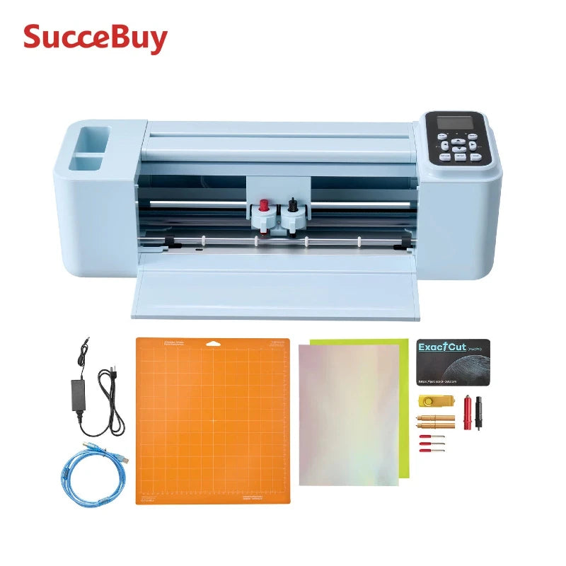 SucceBuy Vinyl Cutting Machine 12 in Button Screen Controlled Vinyl Cutter 5000+ Built-in Design Resources Creating Crafts Cards